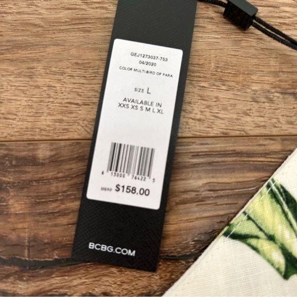 BCBGMAXAZRIA Romantic Linen blend One shoulder Belted Long Sleeve top Size L NWT - Picture 7 of 14